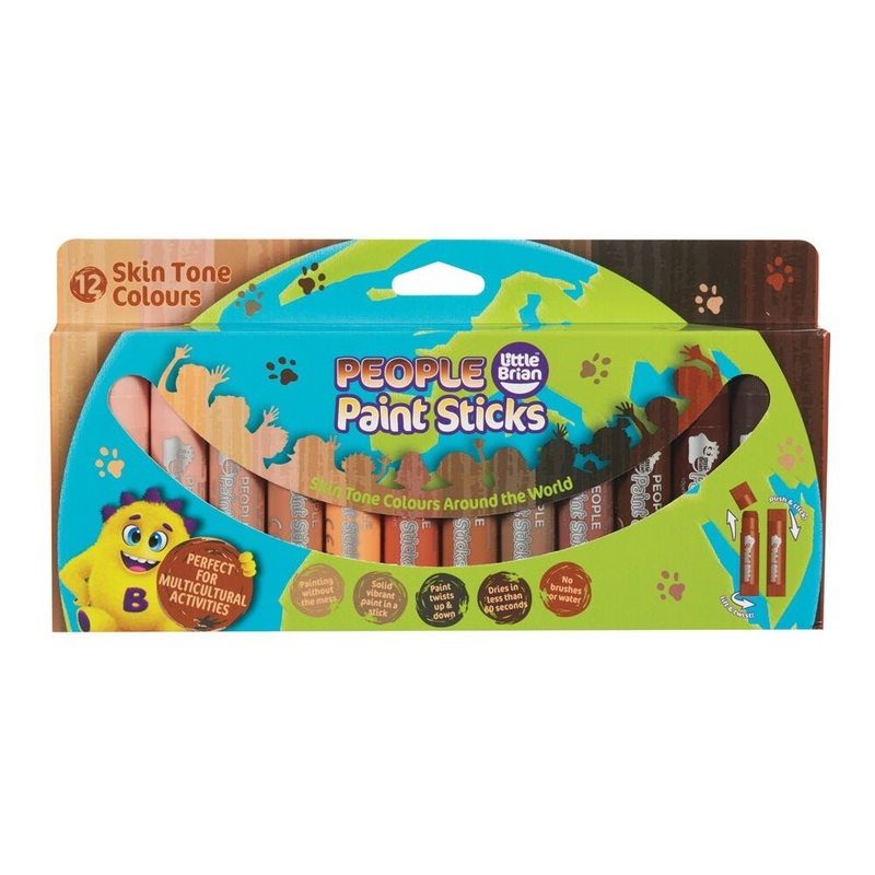 Little Brian People Paint Sticks – Skin Tone Colours, 12 x 10g