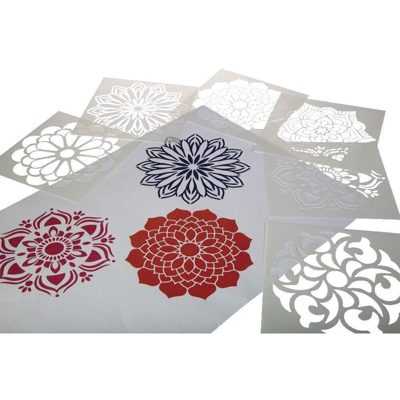 Mandala Stencils, Pack of 6