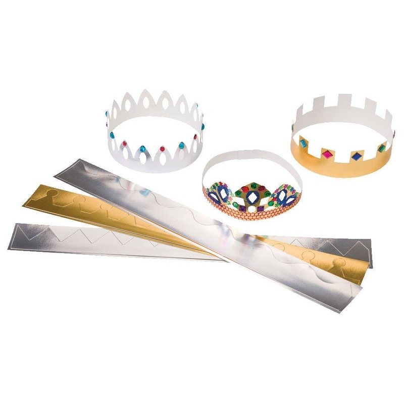Metallic Card Crowns, Pack of 12