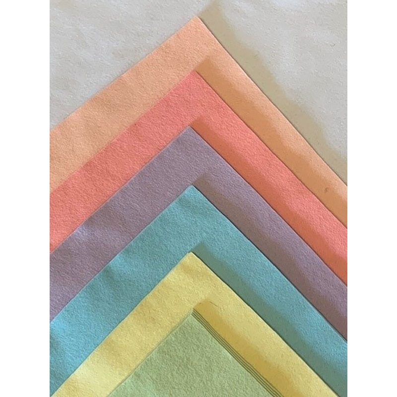 Pastel Felt Squares, 300x300mm, Pack of 24