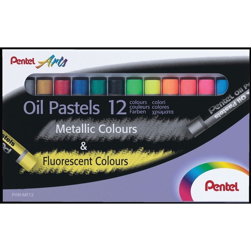 Pentel Arts Oil Pastels, Pack of 12