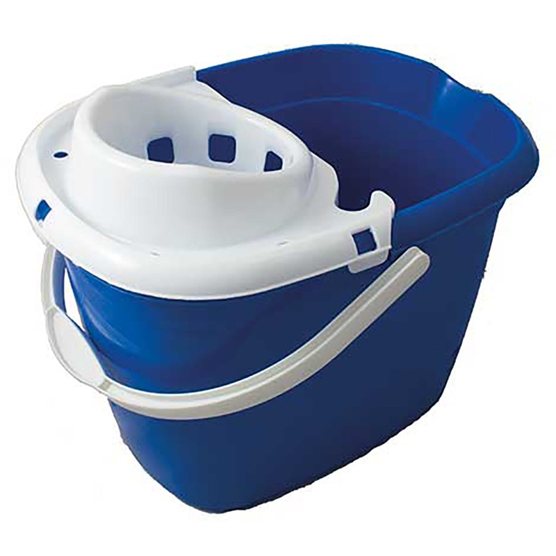 MOP BUCKETS, Plastic, 12 litre (2.6 gallon), Blue, Each
