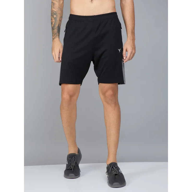 Men Colorblock Slim Fit Shorts with TECHNO DRY
