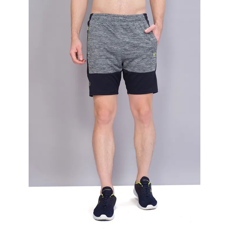 Men Melange Slim Fit Shorts with TECHNO GUARD