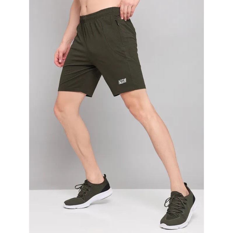 Men Solid Slim Fit Shorts with MATPIQ