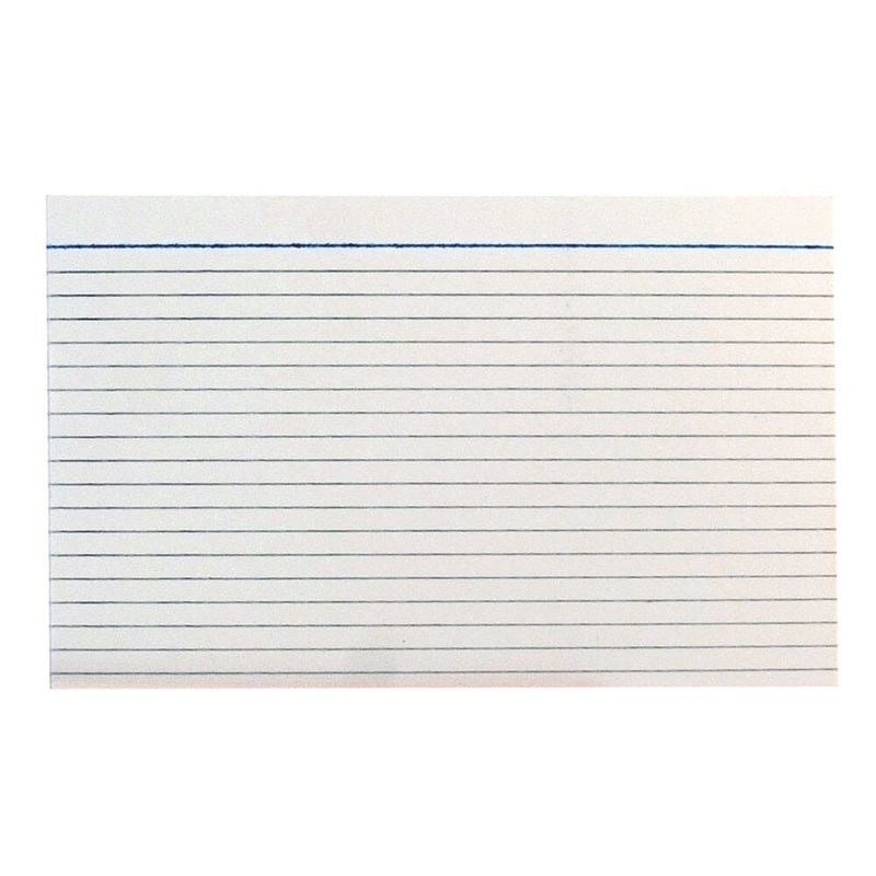 127 x 76mm White Index Cards, Box of 1000
