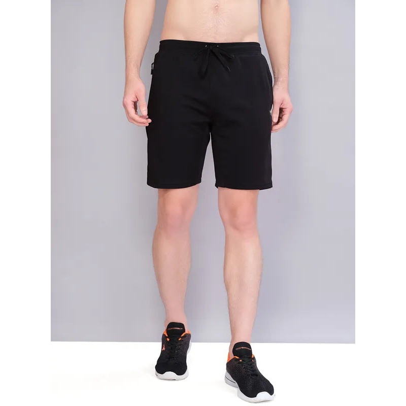 Men Solid Slim Fit Shorts with ELASTO PLUS