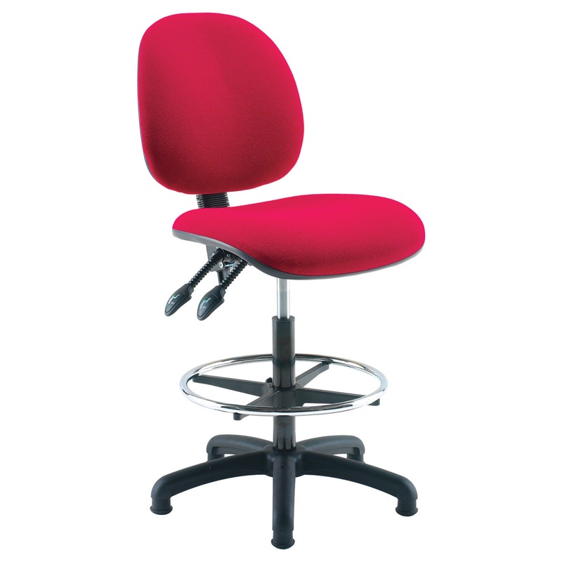 SWIVEL, LOW BACK DRAFTING CHAIR WITH FOOT RING, OPERATOR CHAIRS, Taboo