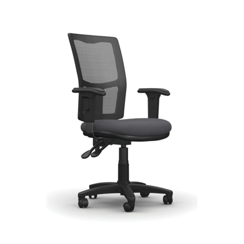With Height Adjustable Arms – 610mm width, MESH BACK OPERATOR CHAIR, Blizzard