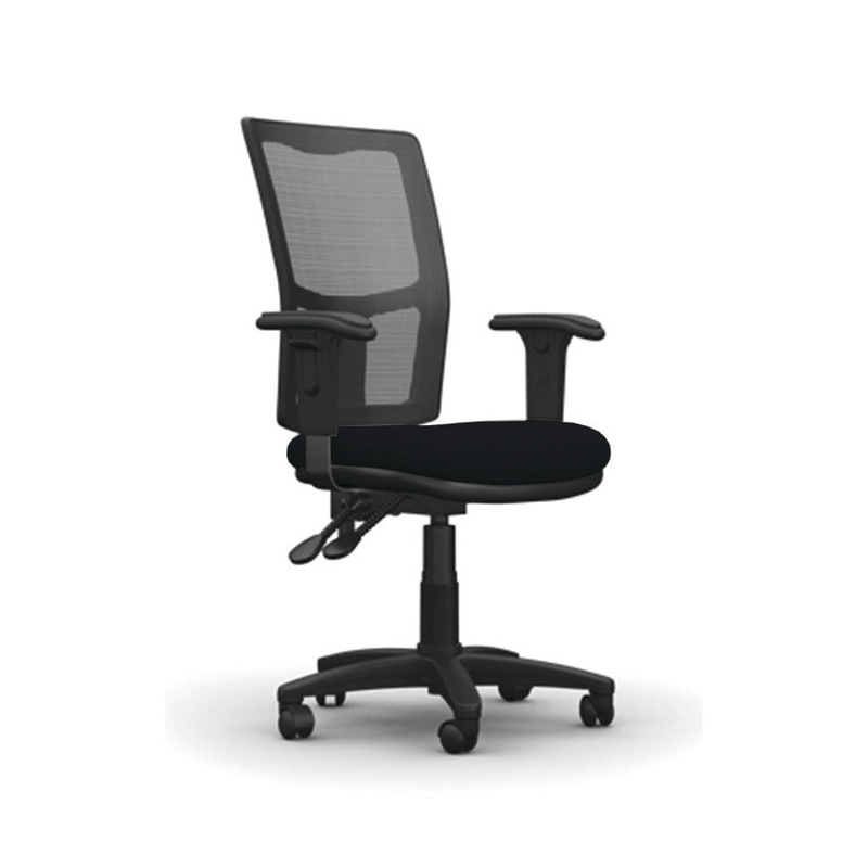 With Height Adjustable Arms – 610mm width, MESH BACK OPERATOR CHAIR, Havana