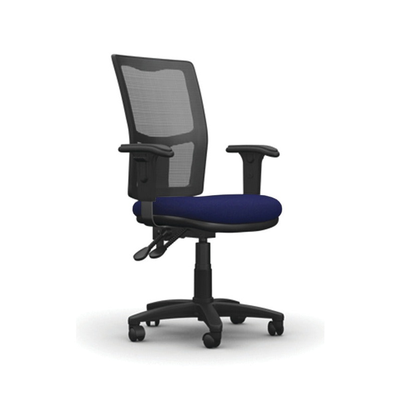 With Height Adjustable Arms – 610mm width, MESH BACK OPERATOR CHAIR, Ocean