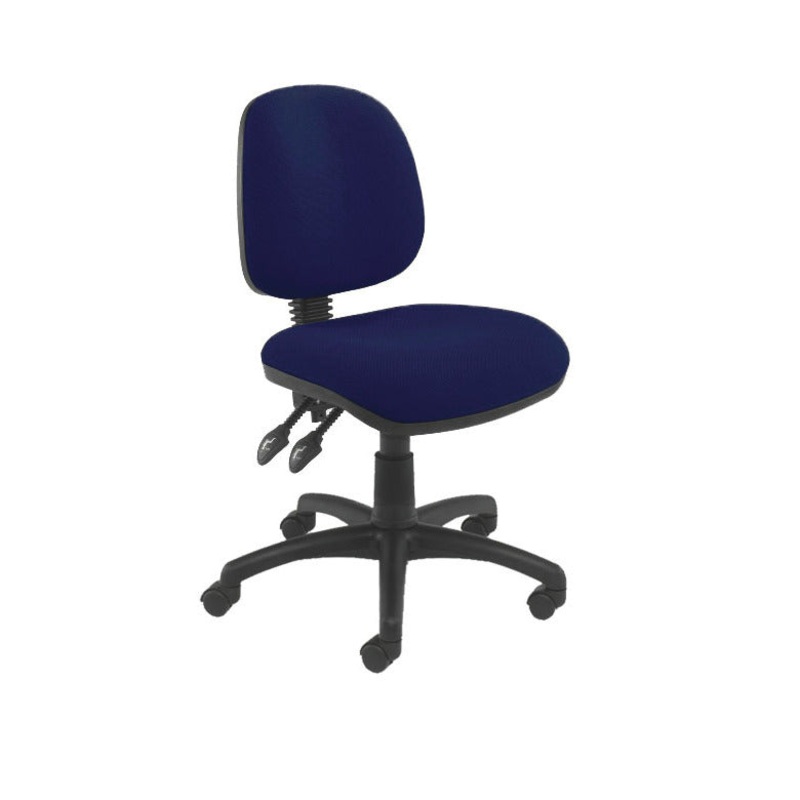 Without Arms – 480mm width, MEDIUM BACK OPERATOR CHAIR, Ocean