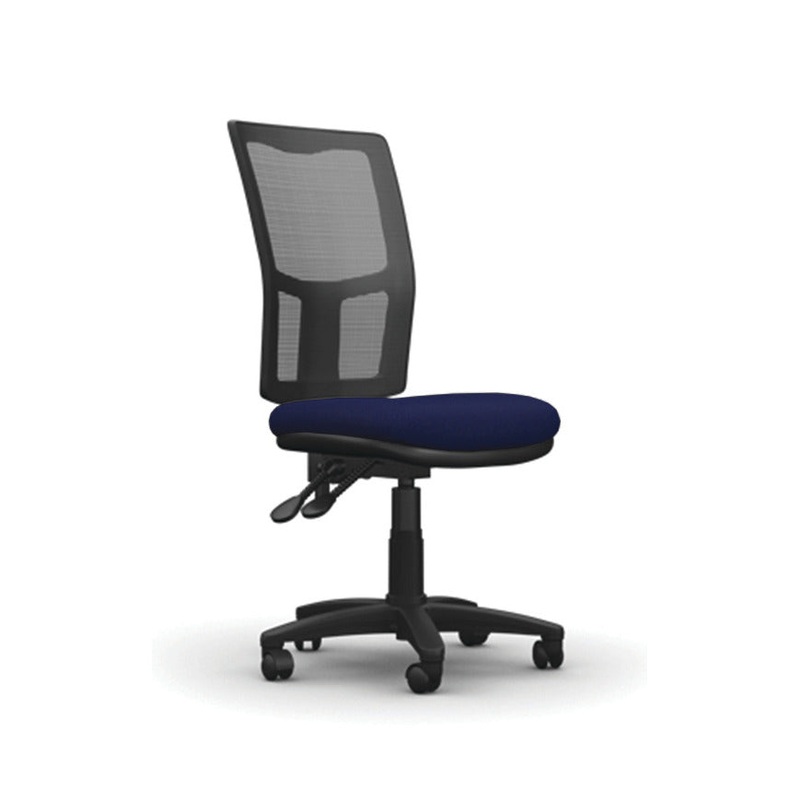 Without Arms – 480mm width, MESH BACK OPERATOR CHAIR, Ocean