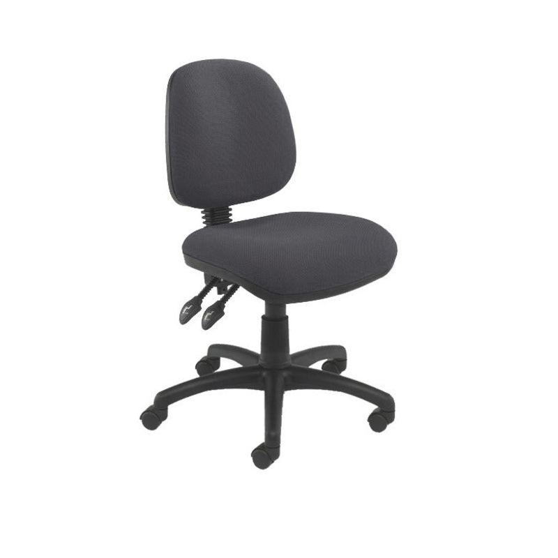 Without Arms – 480mm width, MEDIUM  BACK OPERATOR CHAIR, Blizzard