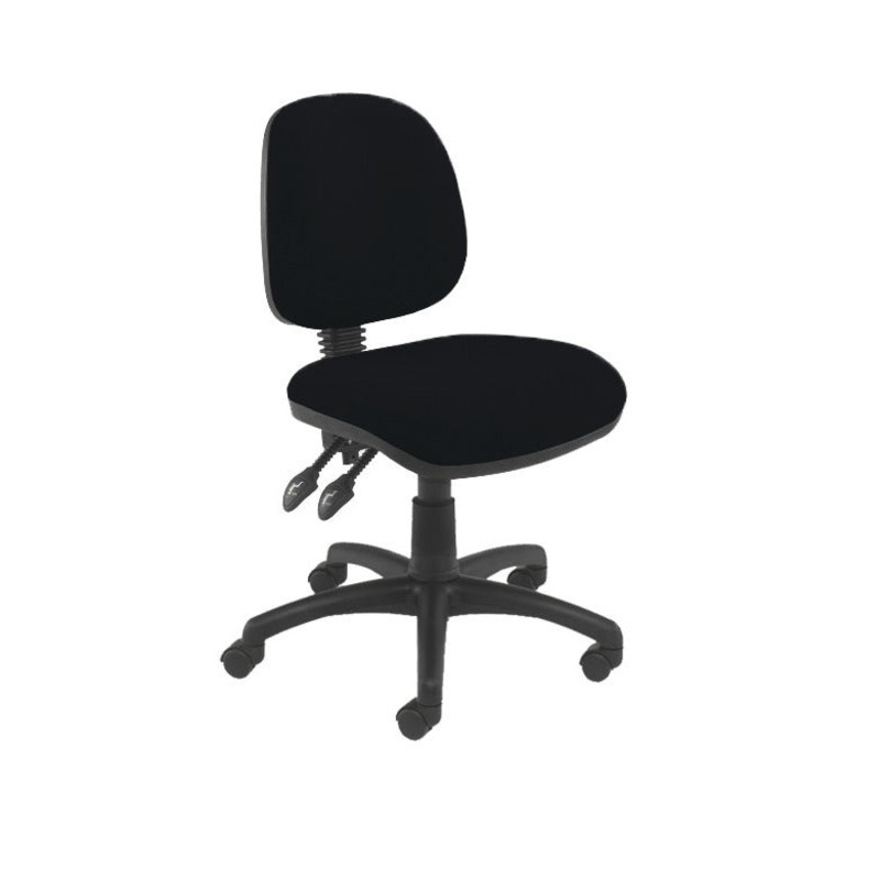 Without Arms – 480mm width, MEDIUM  BACK OPERATOR CHAIR, Havana