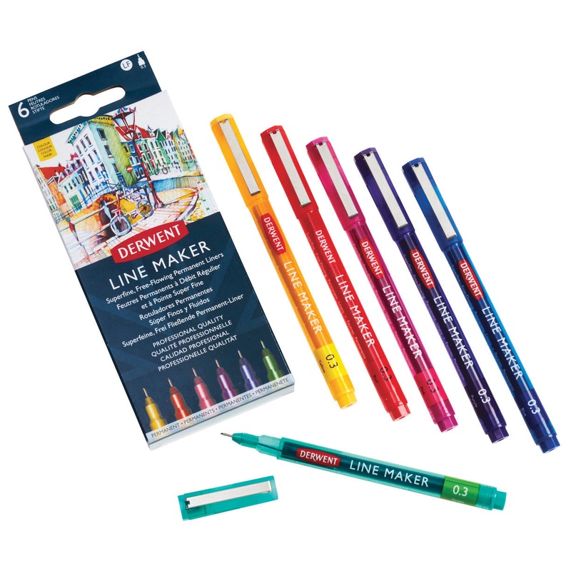 Derwent Line Maker Colour Set of 6 Pack of 6