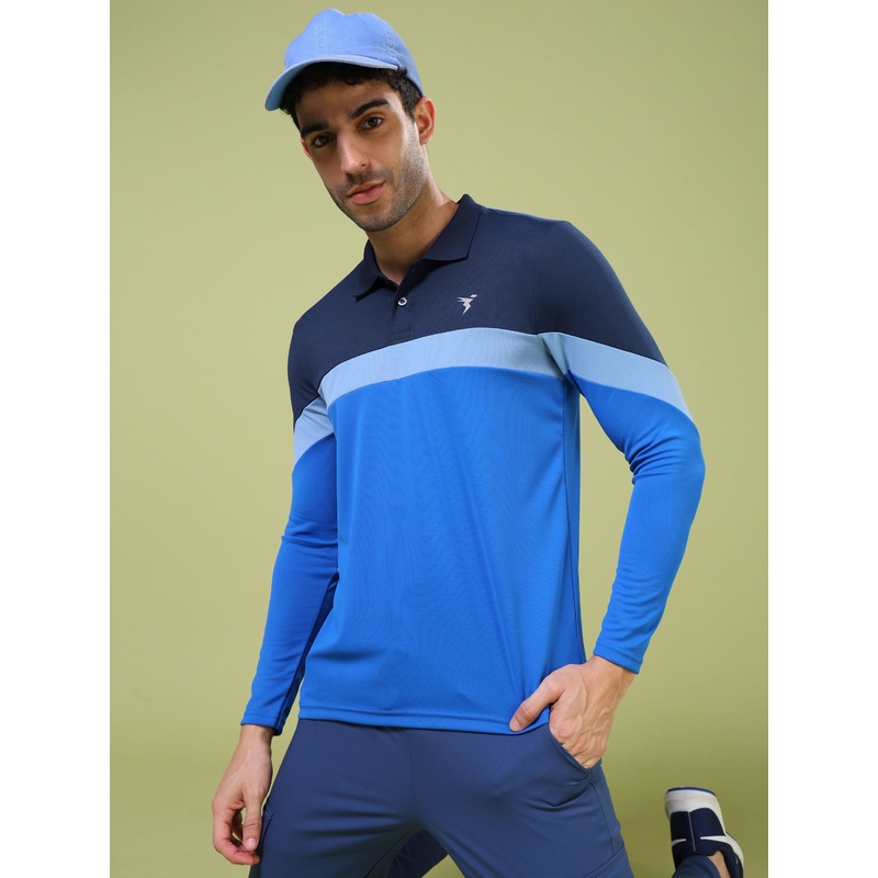 Men Solid Slim Fit Polo T-shirt with TECHNOCOOL+