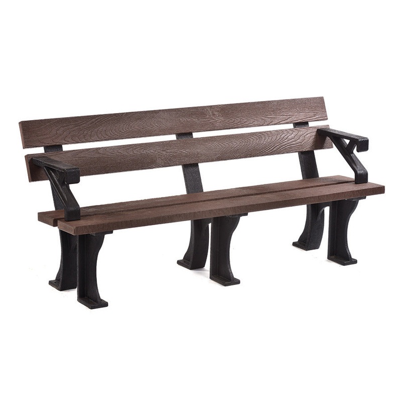 Recycled Plastic Bench – With Arms each