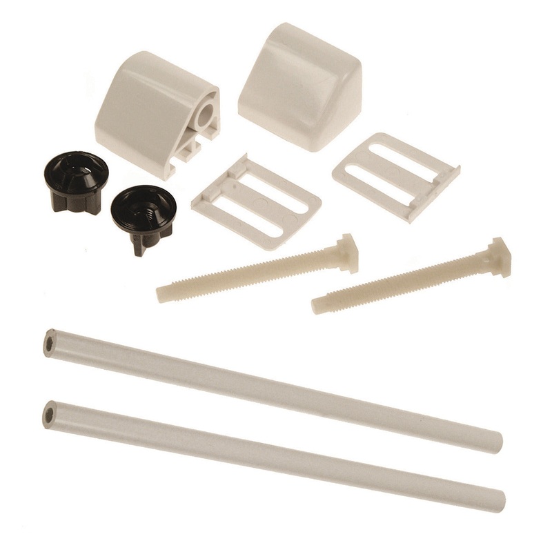 Toilet Seat Hinge Pack, White, Pack