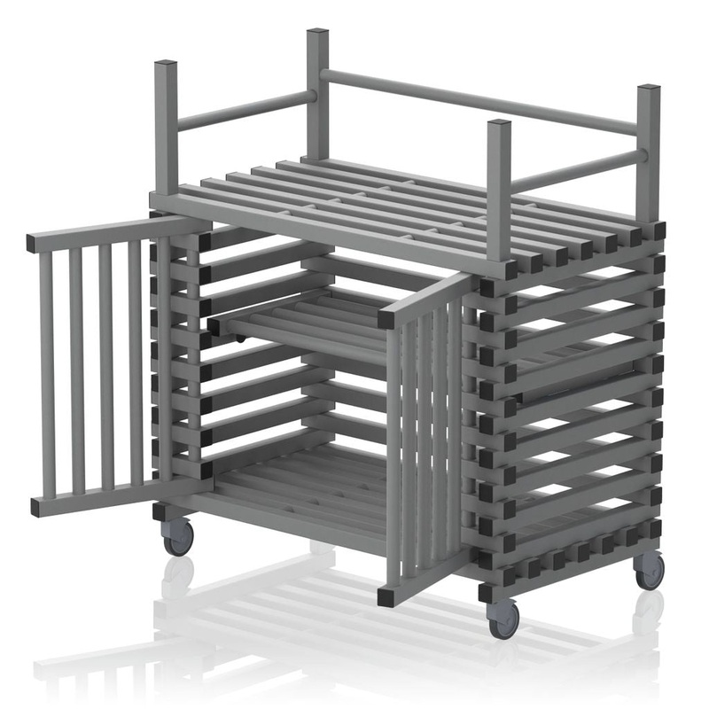 VENDIPLAS TROLLEY CABINET LARGE, GREY