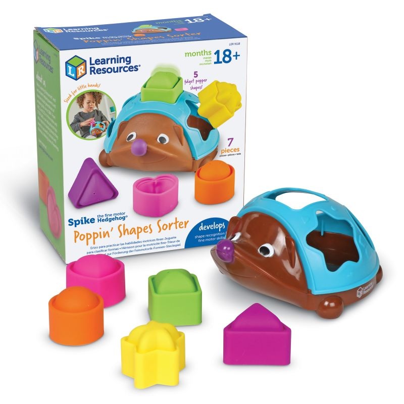 Spike The Fine Motor Hedgehog Poppin Shapes Sorter