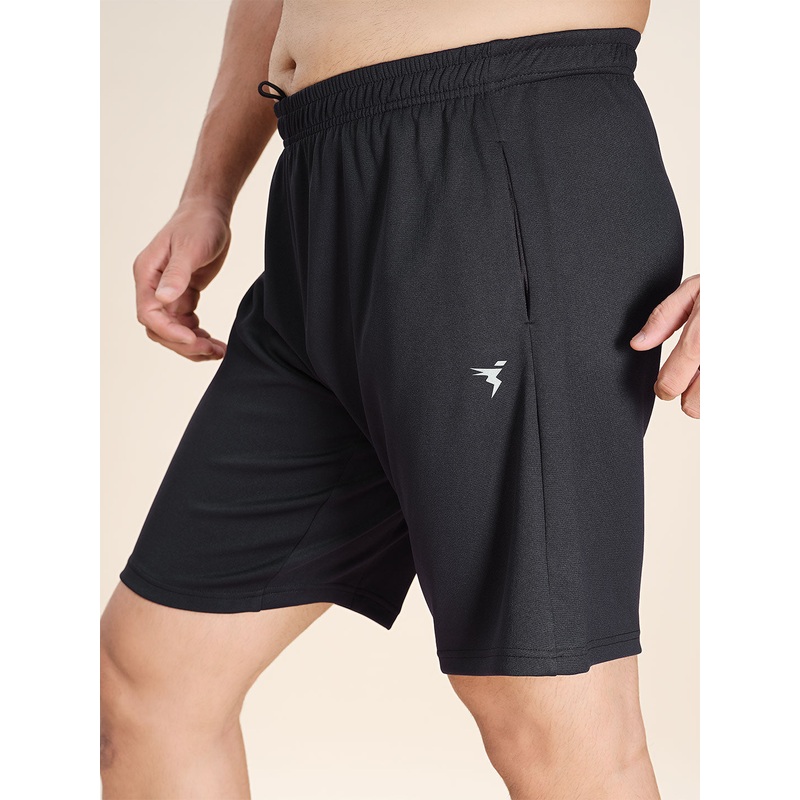Men Plus Size Solid Slim Fit Active Shorts with TECHNO DRY