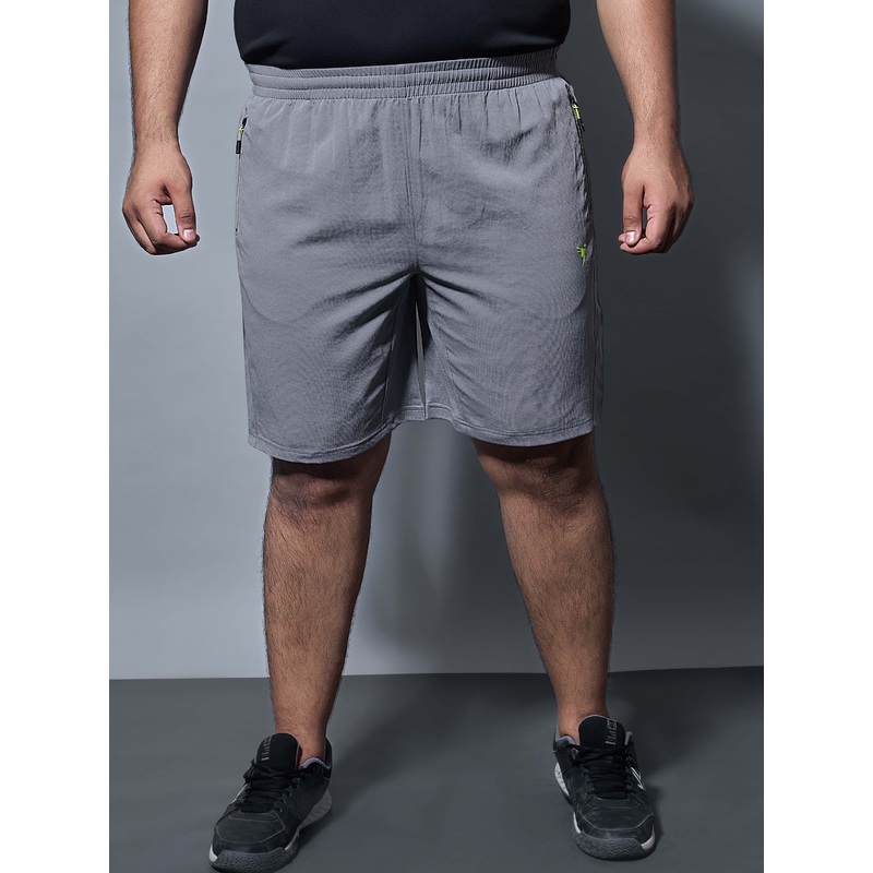 Men Plus Size Solid Slim Fit Shorts with TECHNOLITE