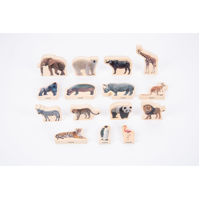 WOODEN WILD ANIMAL BLOCKS