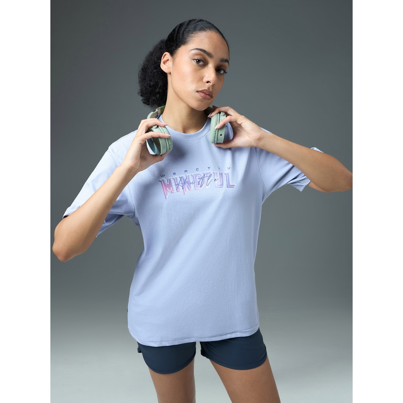 Women Printed Regular Fit Round Neck T-shirt with COTFLEX
