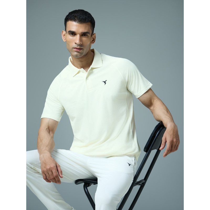 Men Slim Fit Cricket Jersey|Off White|M|L|XL|2XL