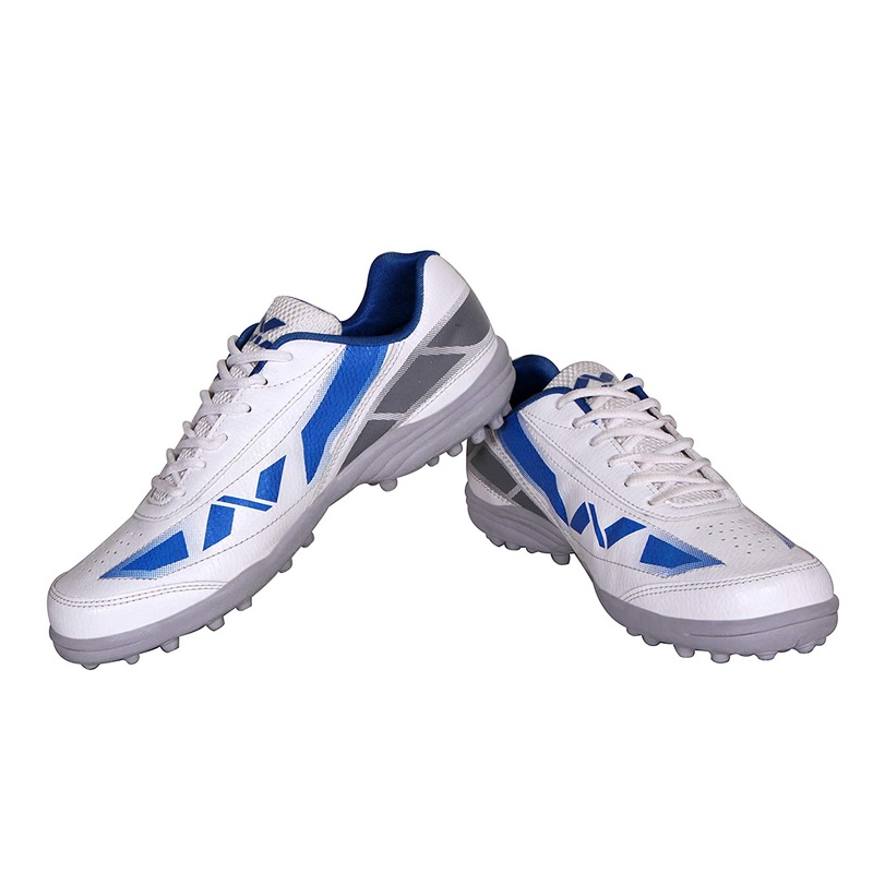 Nivia Men’s Hook-1 White and Blue Cricket Shoes