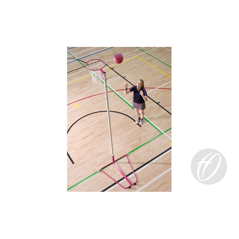 PINK NETBALL POSTS –  16MM RING