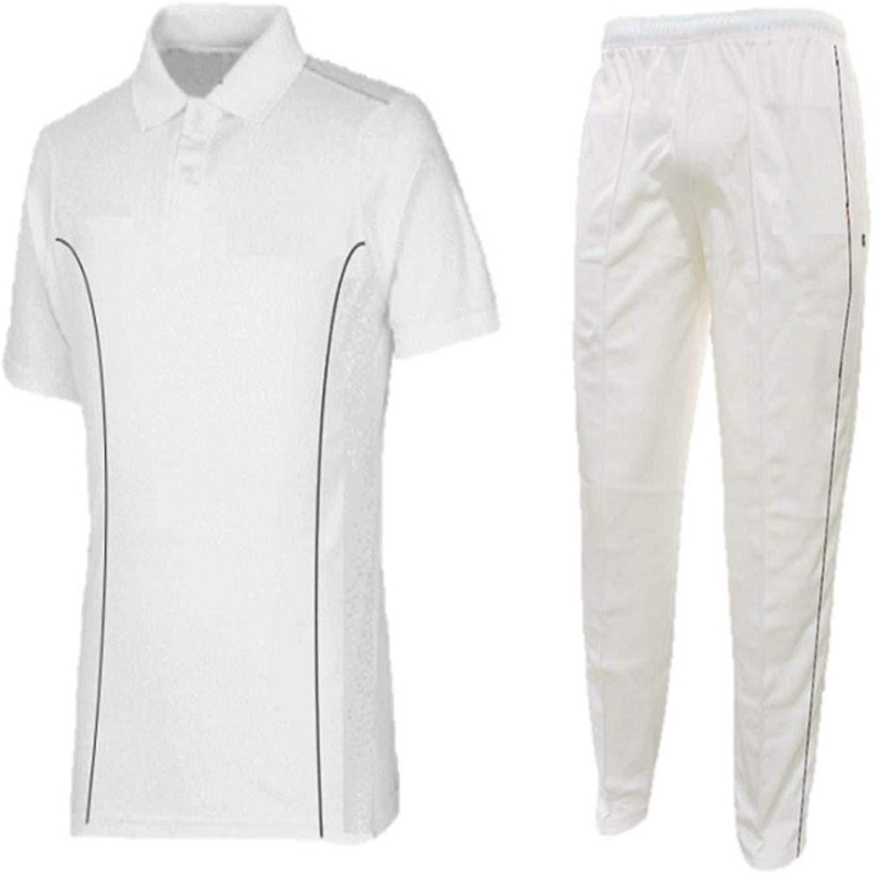 Attack Milky White Cricket Dress White Cricket T-Shirt and Trousers Combo Uniform Dress for Mens, Boys and Kids- Half Sleeves