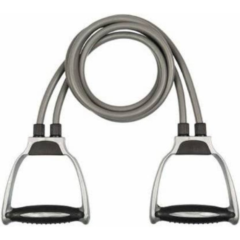 Dual Soft Toning and resistance tube For Home gym Exercisers Pull Rope Elastic Resistance Bands (Double)