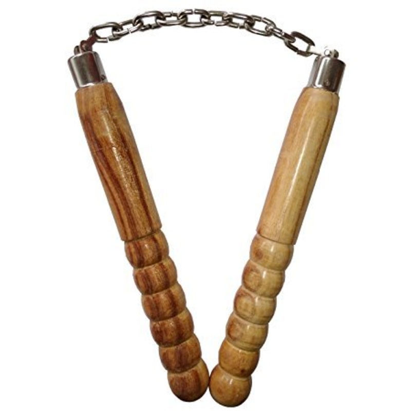 Wooden NanChaku Great for Fat Burning Crossfit Training, Boxing, MMA, Regular & Professional Workouts for Fitness Freak Martial Arts Training