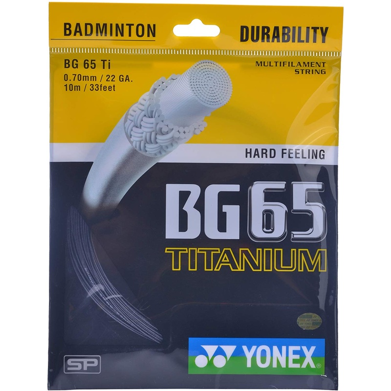 Yonex BG 65 Titanium Badminton Strings (Hard Feeling)