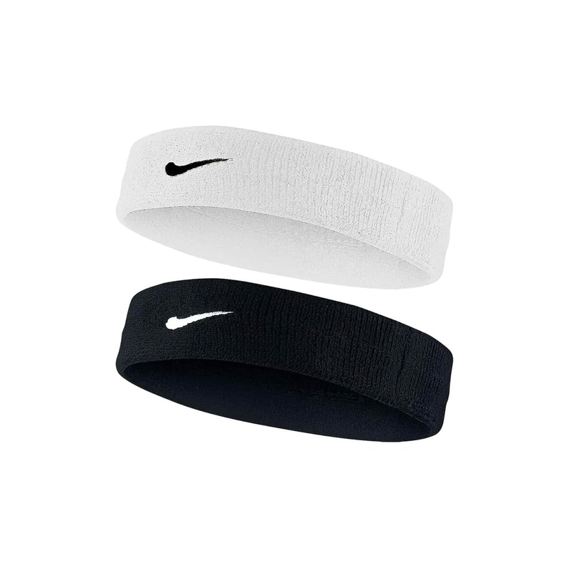 Cotton Sport Headband For Men And Women -Workout & Running, Gym ,Yoga and-All Sports Wear Headband Fitness Band Unisex, Pack Of 2 (Black & White)