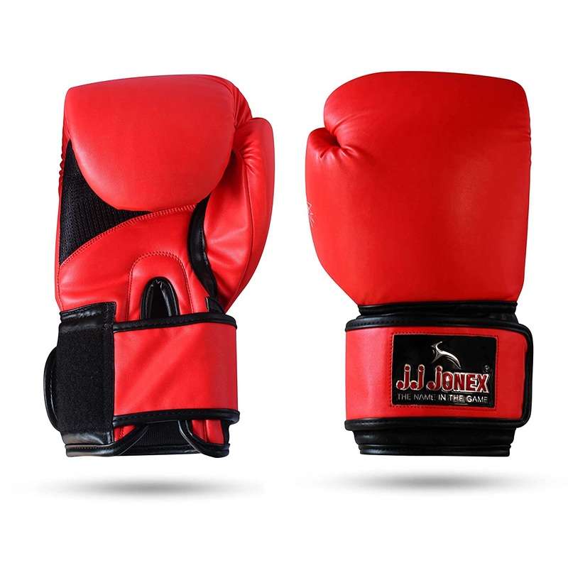JJ Jonex Big Boss PU Punching Boxing Gloves for Adults and Experts (Red)