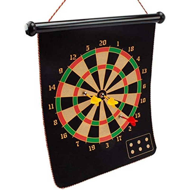 Magnet Dart Board Game for Kids, Double Sided Magnet Dart Board with Darts (Multicolor)