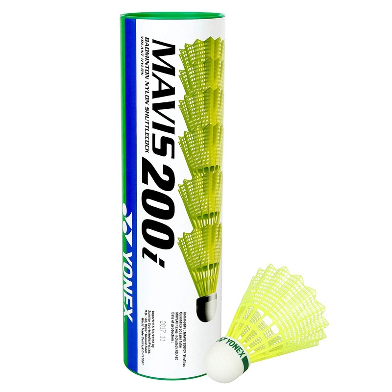 Yonex Mavis 200i Nylon Badminton Shuttlecock, Pack of 6 (Yellow)