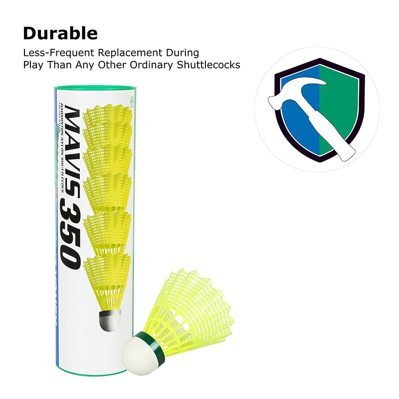 YONEX MAVIS 350 BADMINTON SHUTTLECOCK (Yellow,Green)