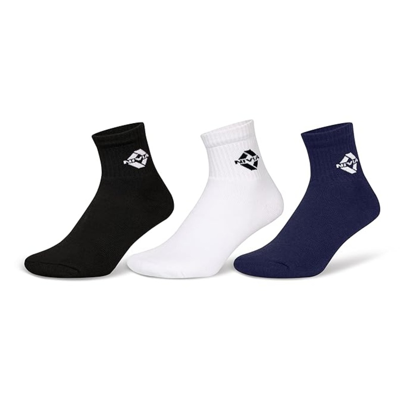 Nivia Encounter Cotton Socks For Men, Sports ankle, sports socks, compression socks running, knee length socks, athletes Socks For Sports, Grip Socks