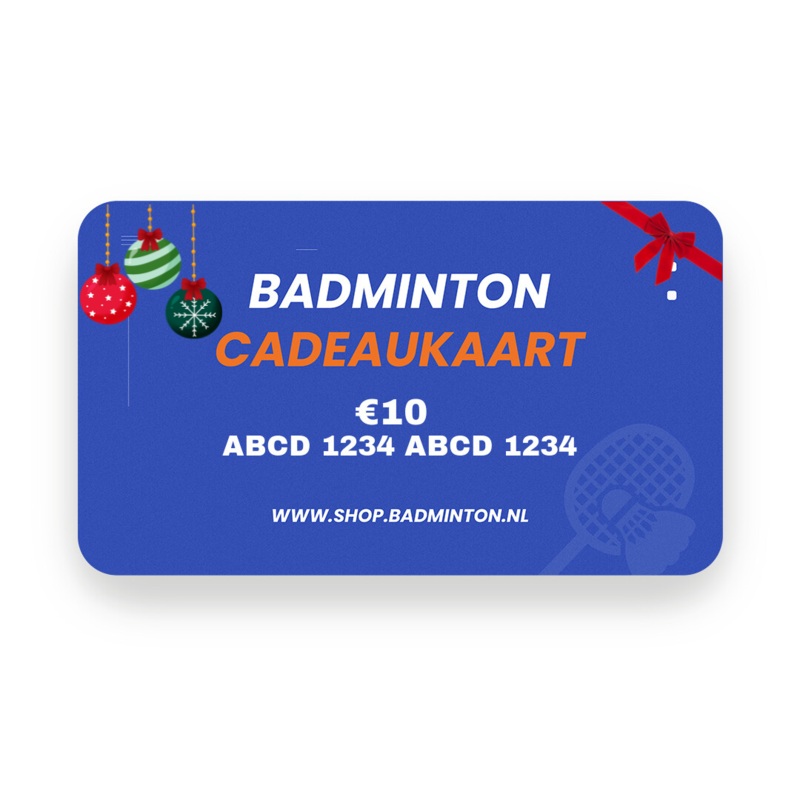 Badminton Cadeaukaart|10|25|50|75|100|150