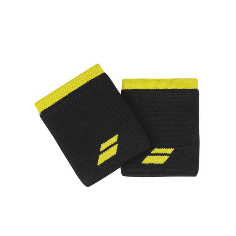 Babolat Logo Wristband Jumbo|Black/Yellow|White/Red|White/Blue|White/Strike (Pink)|Black/White|Orange/White|Yellow/Black|White/Dark Grey (Rabbit)