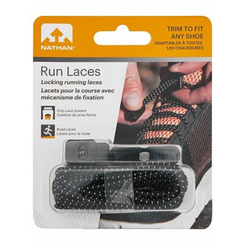 Nathan Run Laces|Black|White