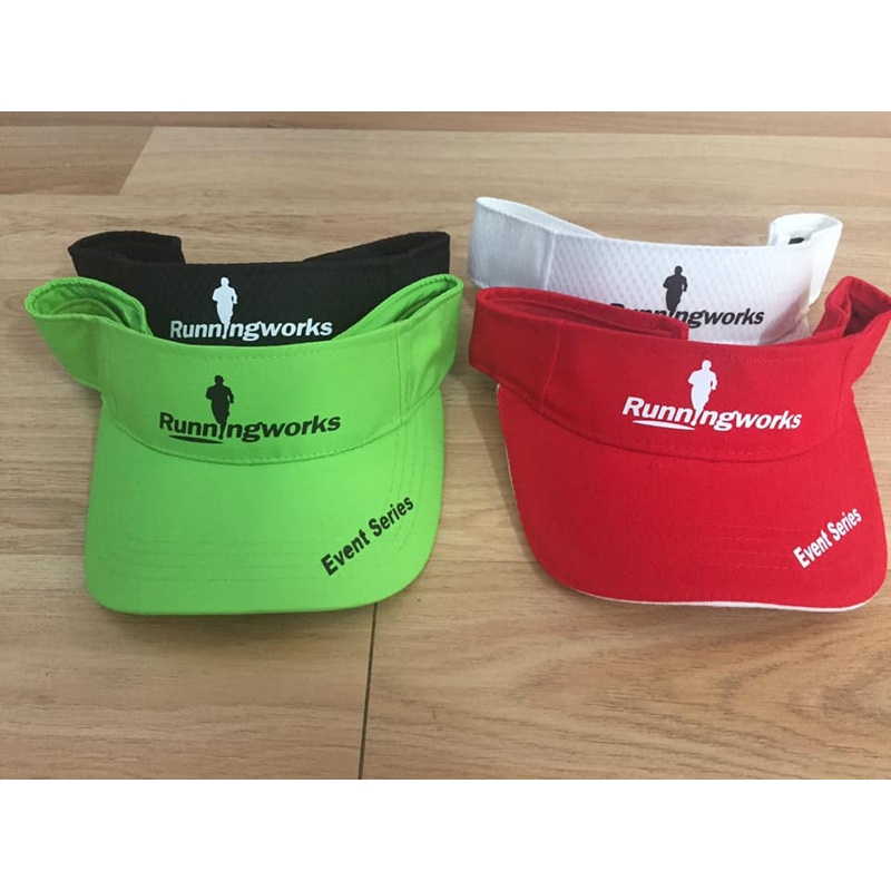 Runningworks Visor|Red|Lime Green