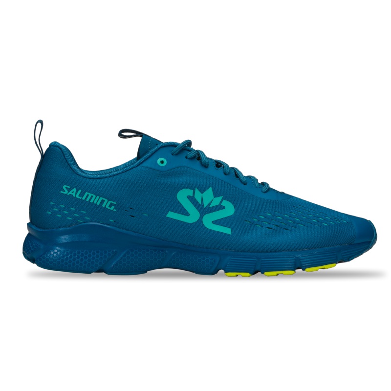 Salming Enroute 3 Digital Teal Blue / Bio Lime & Black / White