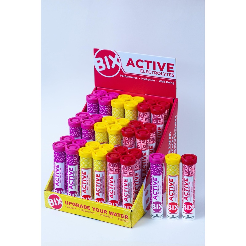 BIX Active Electrolytes|Cherry|Grapefruit|Grape|Pomegranate Electrolytes with Caffeine (20)