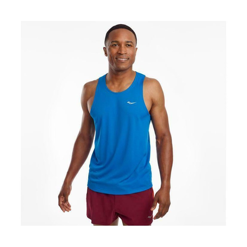 Saucony Stopwatch Singlet|Black/Grey/White M|Black S|Blue S|Blue L|Blue XL
