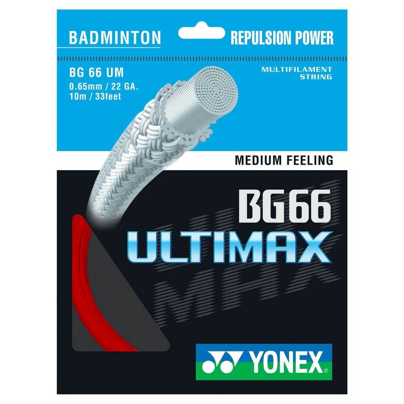 Yonex BG 66 Ultimax Badminton String Set of Red 0.65mm